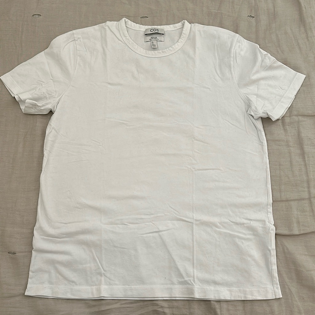 Cos White Short Sleeve Crewneck Tee